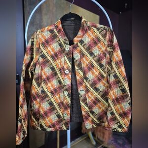 Plaid Women's Jacket - Reversible